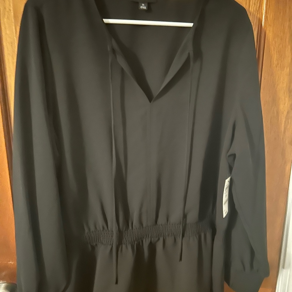 Black Peplum Blouse